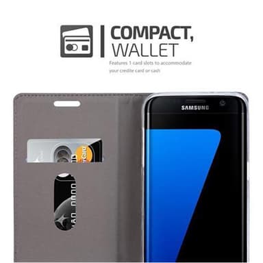 Samsung Galaxy S7 EDGE Plånboksfodral Skal (Grå)