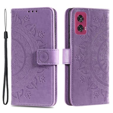 SKALO Motorola Edge 50 Fusion Mandala Plånboksfodral - Lila