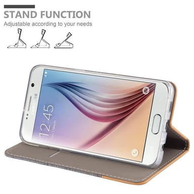 Samsung Galaxy S6 EDGE PLUS Plånboksfodral Skal (Grå)