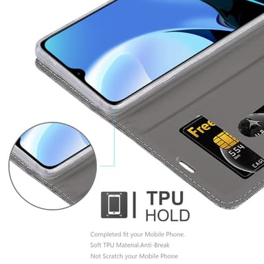 Xiaomi RedMi 9T / POCO M3 Plånboksfodral Skal (Grå)