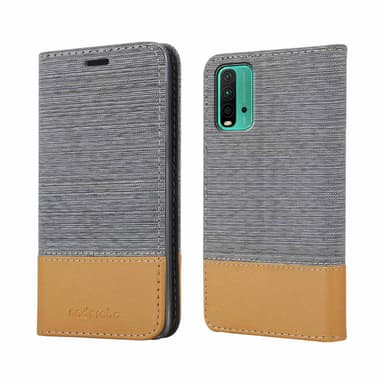 Xiaomi RedMi 9T / POCO M3 Plånboksfodral Skal (Grå)
