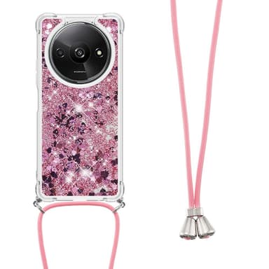 SKALO Xiaomi Redmi A3 Kvicksand Glitter Mobilhalsband - Roséguld