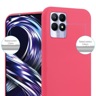 Skal Realme 8i / Narzo 50 4G Fodral Case (Röd)
