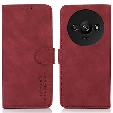 SKALO Xiaomi Redmi A3 KHAZNEH Plånboksfodral i PU-Läder - Röd