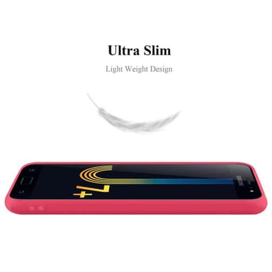 Skal Samsung Galaxy J7 PLUS / C8 Fodral Case (Röd)