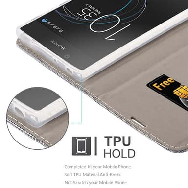 Sony Xperia L1 Plånboksfodral Skal (Grå)