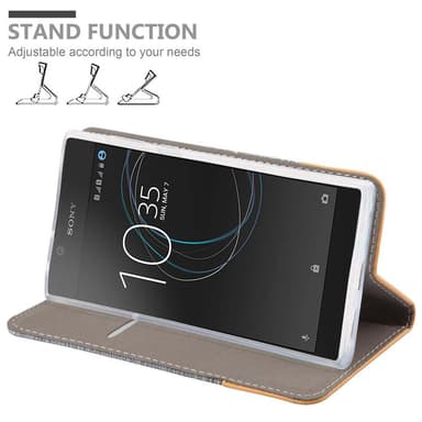 Sony Xperia L1 Plånboksfodral Skal (Grå)