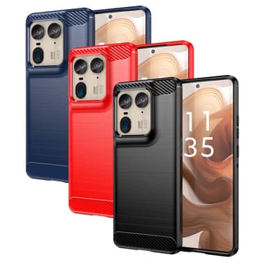 SKALO Motorola Edge 50 Ultra Armor Carbon Stöttåligt TPU-skal - Blå
