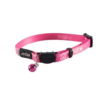Katthalsband KiddyCat rosa hjärtan 20-31cm/11mm