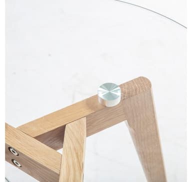 Sidobord HELENA 2st set D40xH40cm, D50xH45cm, glas