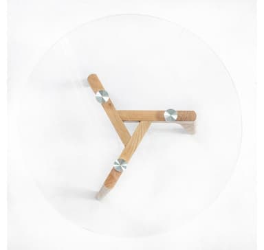 Sidobord HELENA 2st set D40xH40cm, D50xH45cm, glas