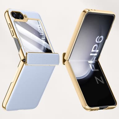 SKALO Samsung Z Flip6 Guldkant Skal - Svart