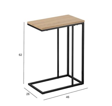 Sidobord ELT 46x26xH62cm ljusbrunt
