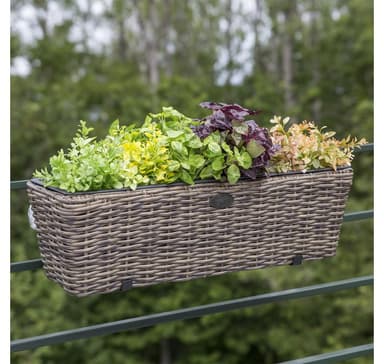 Balkong blomlåda WIKER 60x19xH18cm, mörkbrun