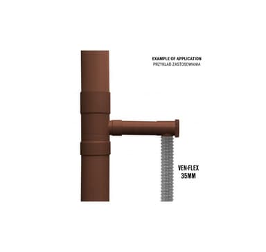 Regnvattenuppsamlare / fälla med ventil - 100mm - brun