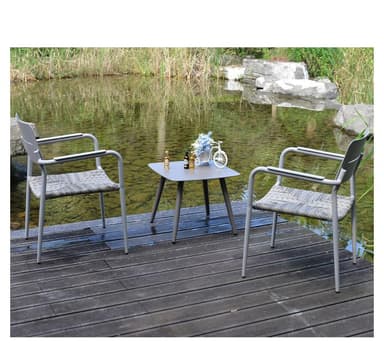 Balkongset COCORA bord, 2 stolar, taupe