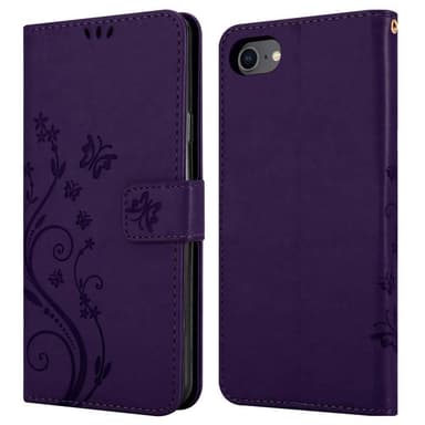 iPhone 7 / 7S / 8 / SE 2020 Plånboksfodral Skal (Lila)