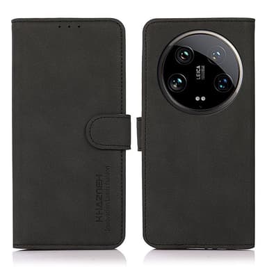 SKALO Xiaomi 14 Ultra 5G KHAZNEH Plånboksfodral i PU-Läder - Svart