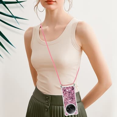 SKALO Xiaomi Redmi A3 Kvicksand Glitter Mobilhalsband - Roséguld