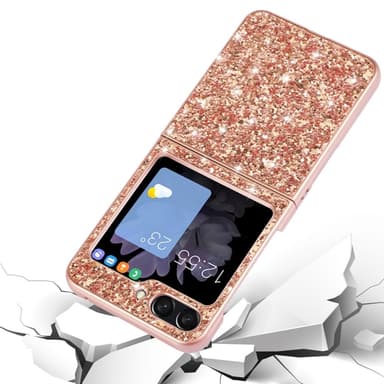 SKALO Samsung Z Flip6 Glitter TPU Skal - Guld