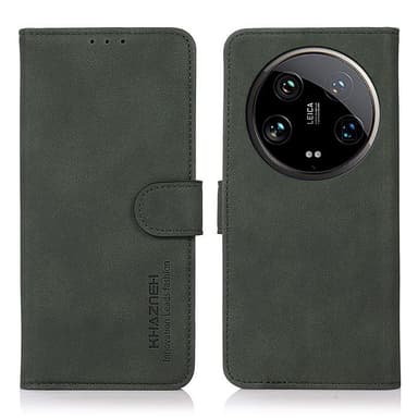 SKALO Xiaomi 14 Ultra 5G KHAZNEH Plånboksfodral i PU-Läder - Grön