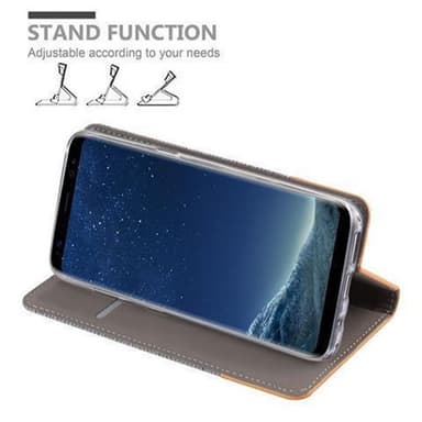 Samsung Galaxy S8 Plånboksfodral Skal (Grå)