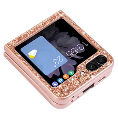 SKALO Samsung Z Flip6 Glitter TPU Skal - Guld