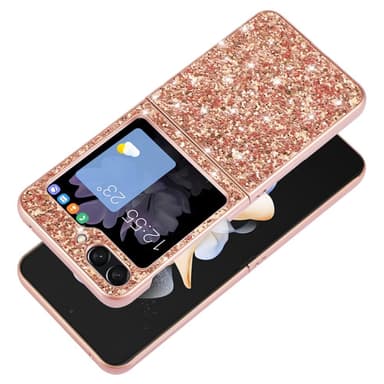 SKALO Samsung Z Flip6 Glitter TPU Skal - Guld