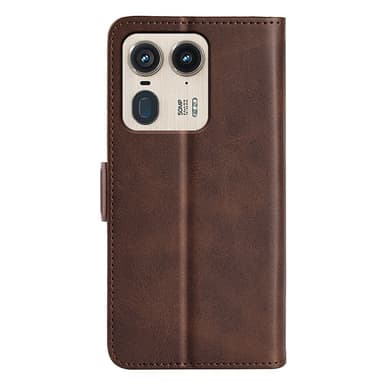 SKALO Motorola Edge 50 Ultra Premium Cut Plånboksfodral - Brun