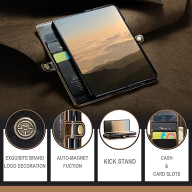 CaseMe Samsung Z Fold6 Plånboksfodral - Brun