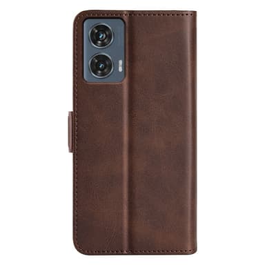 SKALO Motorola Edge 50 Fusion Premium Cut Plånboksfodral - Brun