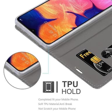 Samsung Galaxy A10 / M10 Plånboksfodral Skal (Grå)