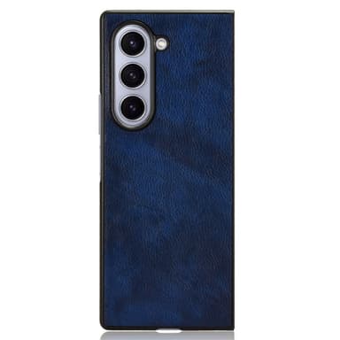 SKALO Samsung Z Fold6 PU-Läder Skal - Blå