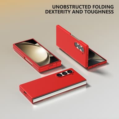 SKALO Samsung Z Fold6 Ultratunn Skin-touch Fold Skal - Röd
