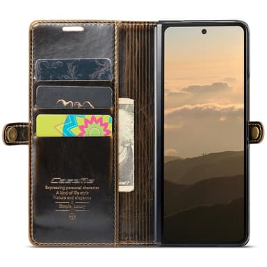 CaseMe Samsung Z Fold6 Plånboksfodral - Brun