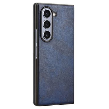 SKALO Samsung Z Fold6 PU-Läder Skal - Blå