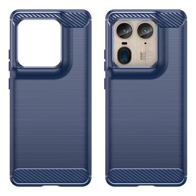 SKALO Motorola Edge 50 Ultra Armor Carbon Stöttåligt TPU-skal - Blå