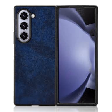 SKALO Samsung Z Fold6 PU-Läder Skal - Blå