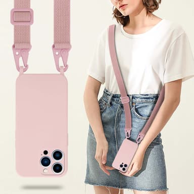 iPhone 13 PRO MAX Skal Fodral Kedja (Rosa)