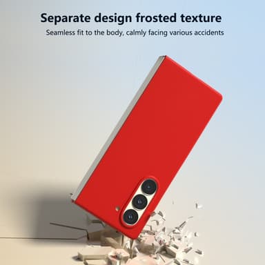 SKALO Samsung Z Fold6 Ultratunn Skin-touch Fold Skal - Röd