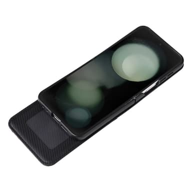 SKALO Samsung Z Flip6 PU-Läder Skal med Plånbok - Svart
