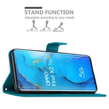 Oppo FIND X2 NEO Plånboksfodral Skal (Blå)