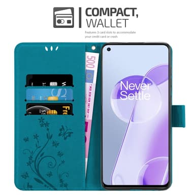 OnePlus 9RT 5G Plånboksfodral Skal (Blå)