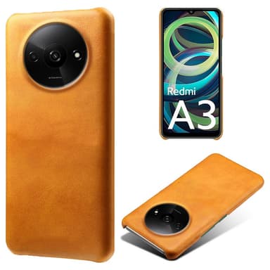 SKALO Xiaomi Redmi A3 PU-Läder Skal - Ljusbrun