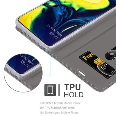 Samsung Galaxy A80 / A90 4G Plånboksfodral Skal (Grå)