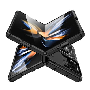 SKALO Samsung Z Fold6 Armor Hybrid Metallring Kameraslider - Svart