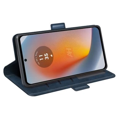 SKALO Motorola Edge 50 Fusion Premium Cut Plånboksfodral - Blå