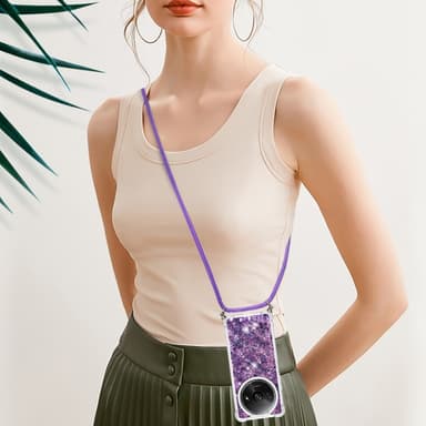 SKALO Xiaomi Redmi A3 Kvicksand Glitter Mobilhalsband - Lila