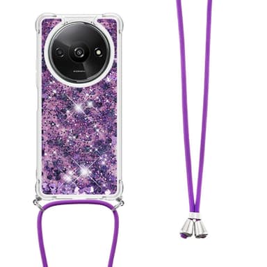 SKALO Xiaomi Redmi A3 Kvicksand Glitter Mobilhalsband - Lila
