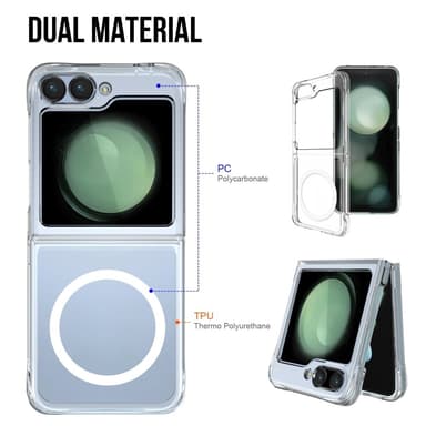 SKALO Samsung Z Flip6 Extra Strong Hybrid Magnetring Skal
